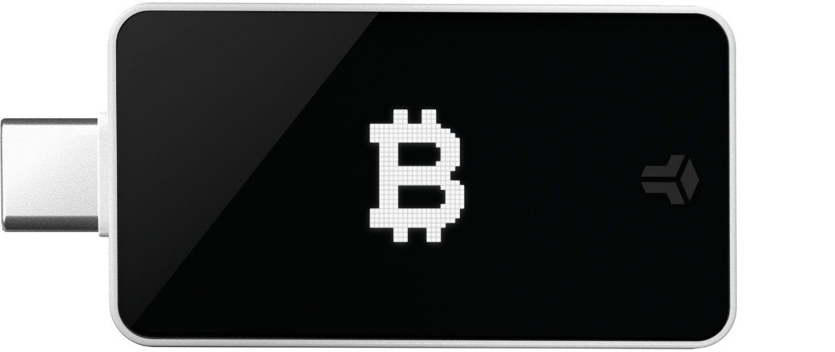 Silver hardware crypto wallet product image